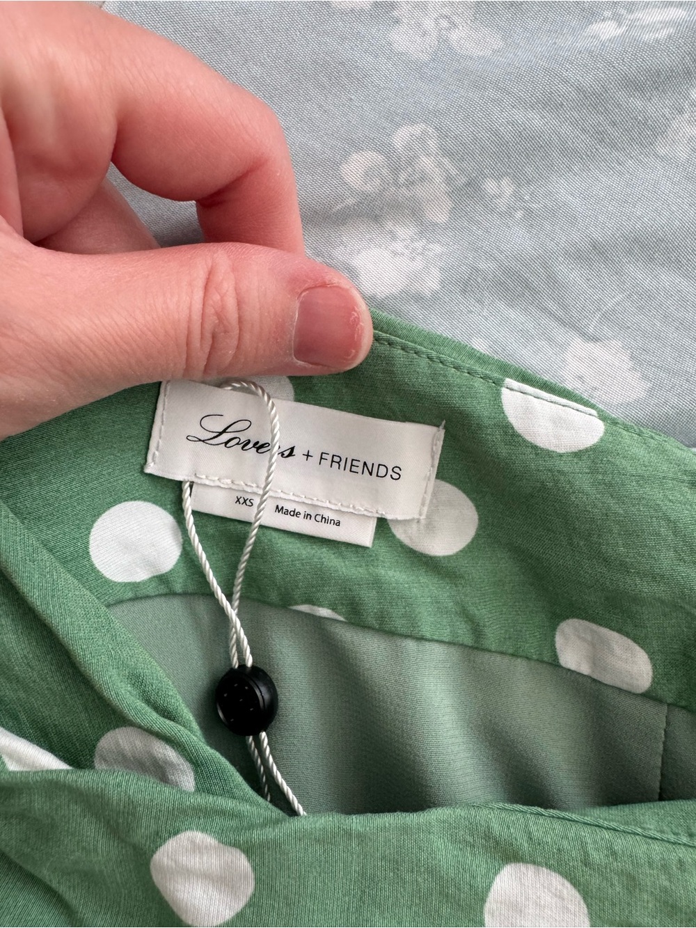 Lovers + Friends Green Polka Dot skirt and top set
